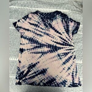 Torrid Pink and Blue Tie-Dye V-Neck Tee